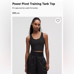 lululemon athletica Black Tank Top